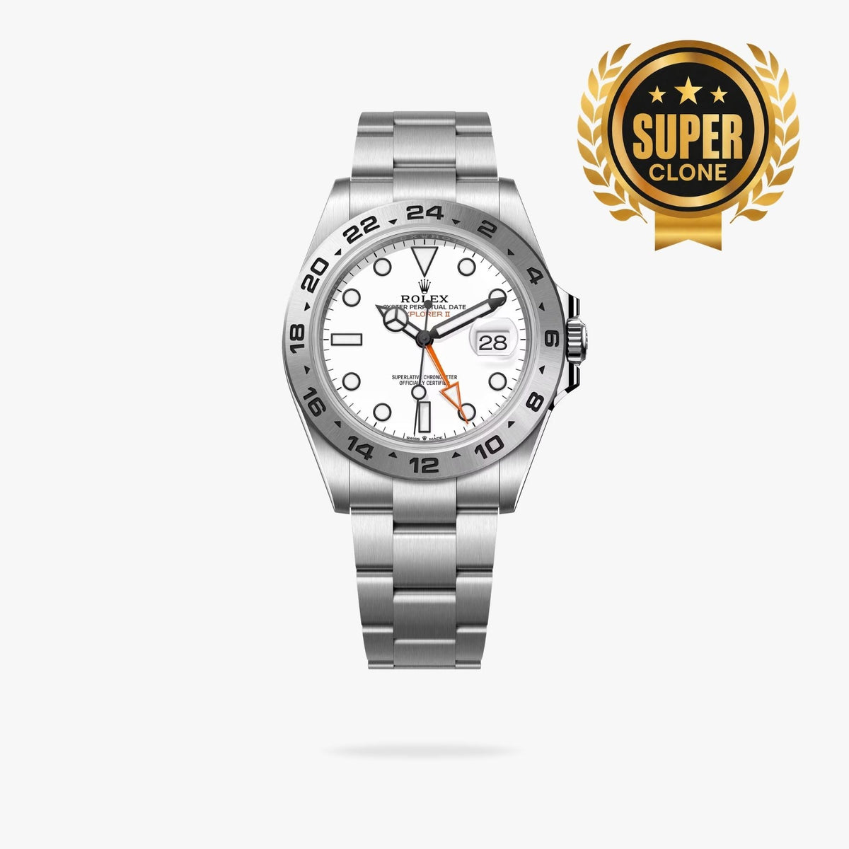 [Super Clone] Regency Adventurer II 42 mm Timeless Silver Bezel White Dial 226570 7512