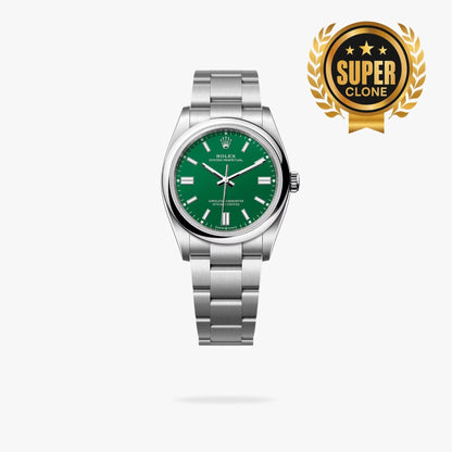 [Super Clone] Regency Timeless Perpetual 36 mm Timeless Trapeze Bezel Green Dial 126000 5357