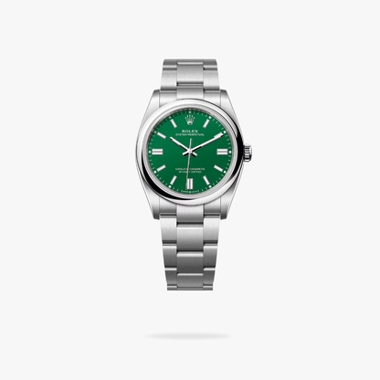 Regency Timeless Perpetual 36 mm Timeless Trapeze Bezel Green Dial 126000 6184