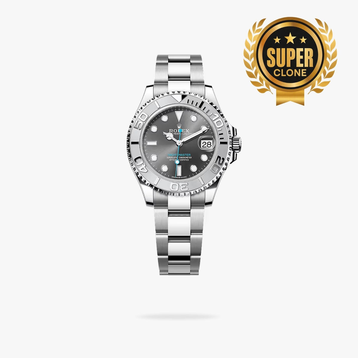[Super Clone] Regency Marine Master 37 mm Timeless Silver Bezel Slate Dial 268622 9665