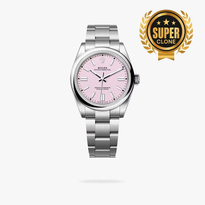 [Super Clone] Regency Timeless Perpetual 41 mm Timeless Trapeze Bezel Candy Pink Dial 134300 7663