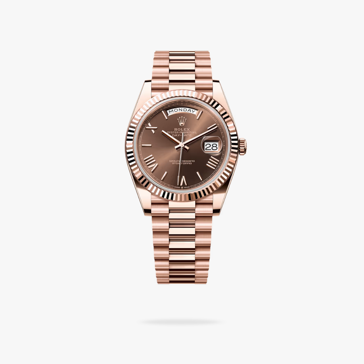 Regency Weekday 40 mm Weekday Fluted Bezel Chocolate Dial 228235 5961
