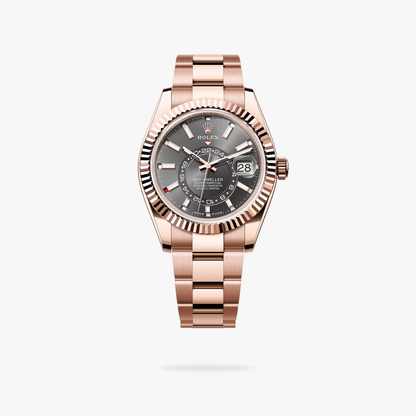 Regency Dual Time 42 mm Timeless Fluted Bezel Slate Dial 336935 6849