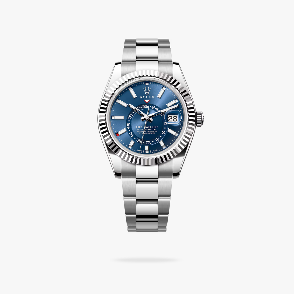 Regency Dual Time 42 mm Timeless Fluted Bezel Bright blue Dial 336934 8347