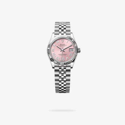 Regency Classic Date 31 mm Five-Link Fluted Bezel Pink set with diamonds Dial 278274 8392