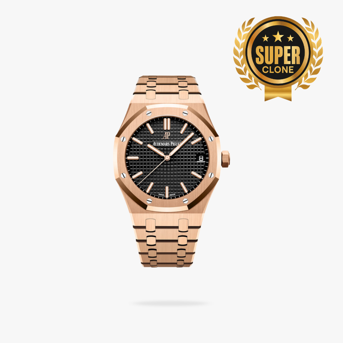 [Super Clone] Prestige Atelier Octagon Sport 41mm Black Dial Rose Gold 3379
