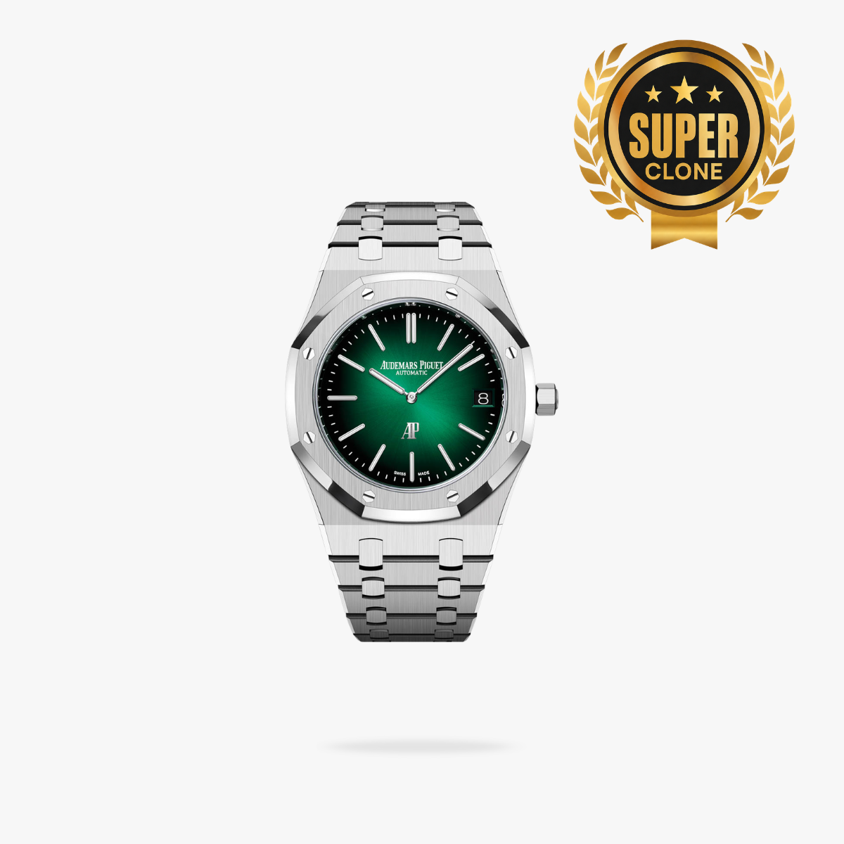 [Super Clone] Prestige Atelier Octagon Sport Jumbo Extra Thin 39mm Green Dial Platinum 7789