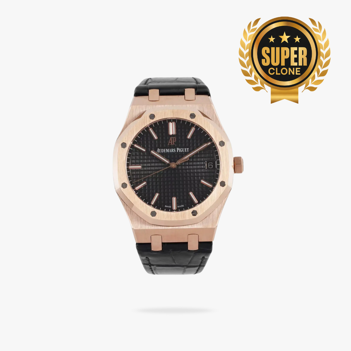 [Super Clone] Prestige Atelier Octagon Sport 41mm Black Dial Rose Gold 1172