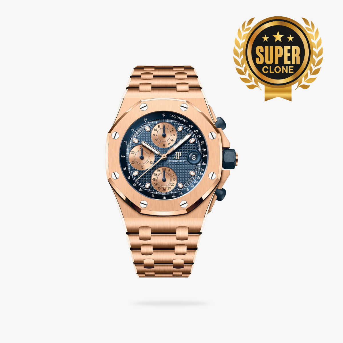 [Super Clone] Prestige Atelier Coastal Sport Chronograph 42mm Blue Dial Rose Gold 2694