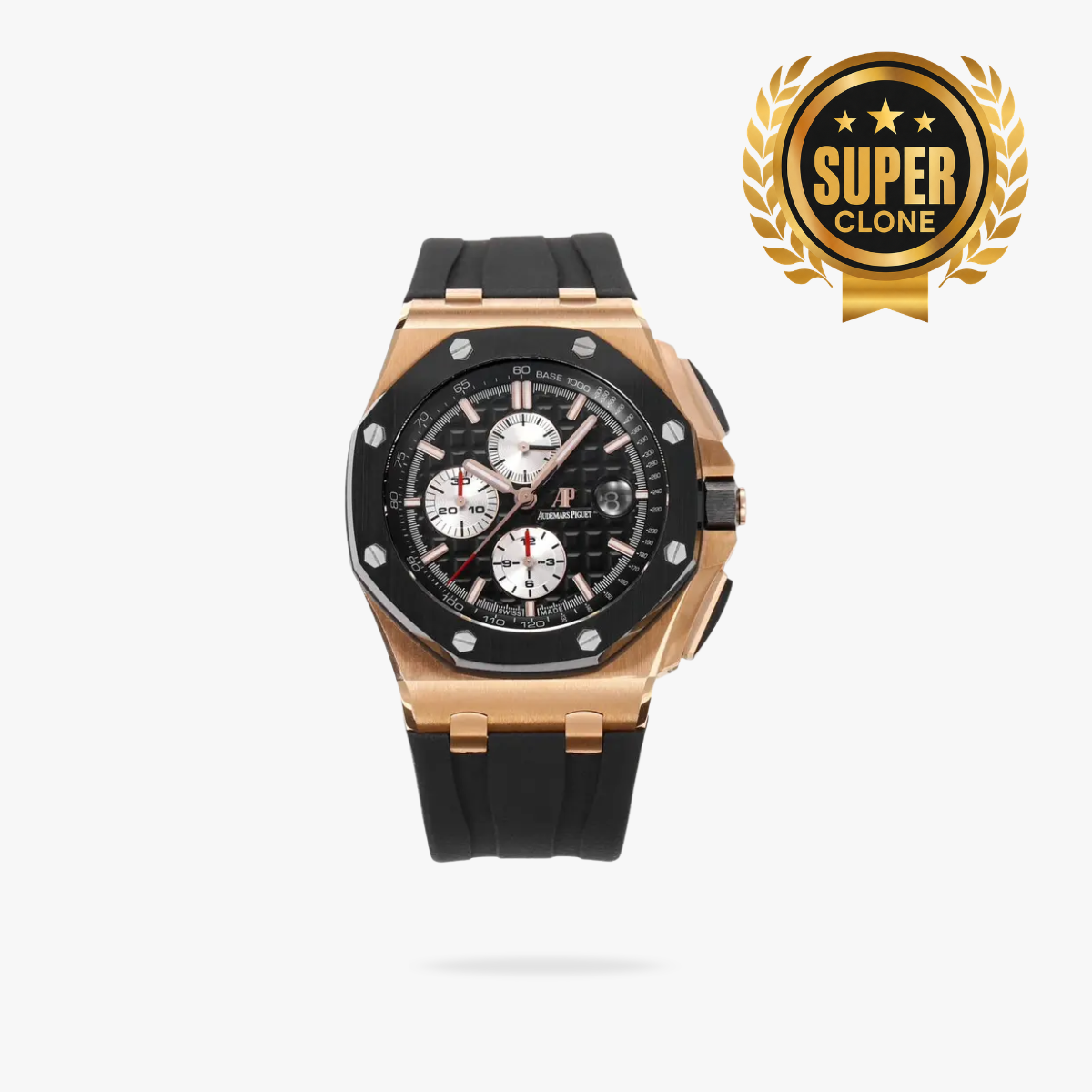 [Super Clone] Prestige Atelier Coastal Sport Chronograph 44mm Black Dial Rose Gold 8733