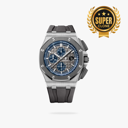 [Super Clone] Prestige Atelier Coastal Sport Chronograph 44mm Grey Blue Dial Steel 8393