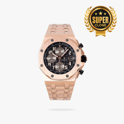 [Super Clone] Prestige Atelier Coastal Sport Chronograph 42mm Black Dial Rose Gold 5927