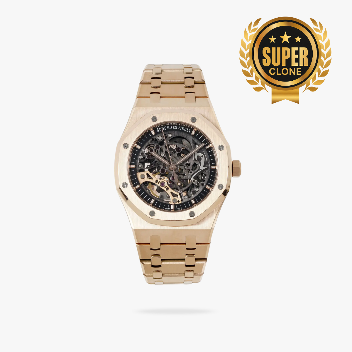 [Super Clone] Prestige Atelier Octagon Sport Double Balance Wheel Openworked 41mm Skeleton Dial Rose Gold 2888