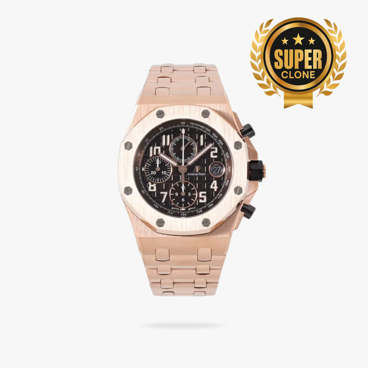 [Super Clone] Prestige Atelier Coastal Sport Chronograph 42mm Black Dial Rose Gold 5009