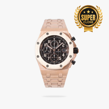 [Super Clone] Prestige Atelier Coastal Sport Chronograph 42mm Black Dial Rose Gold 5009