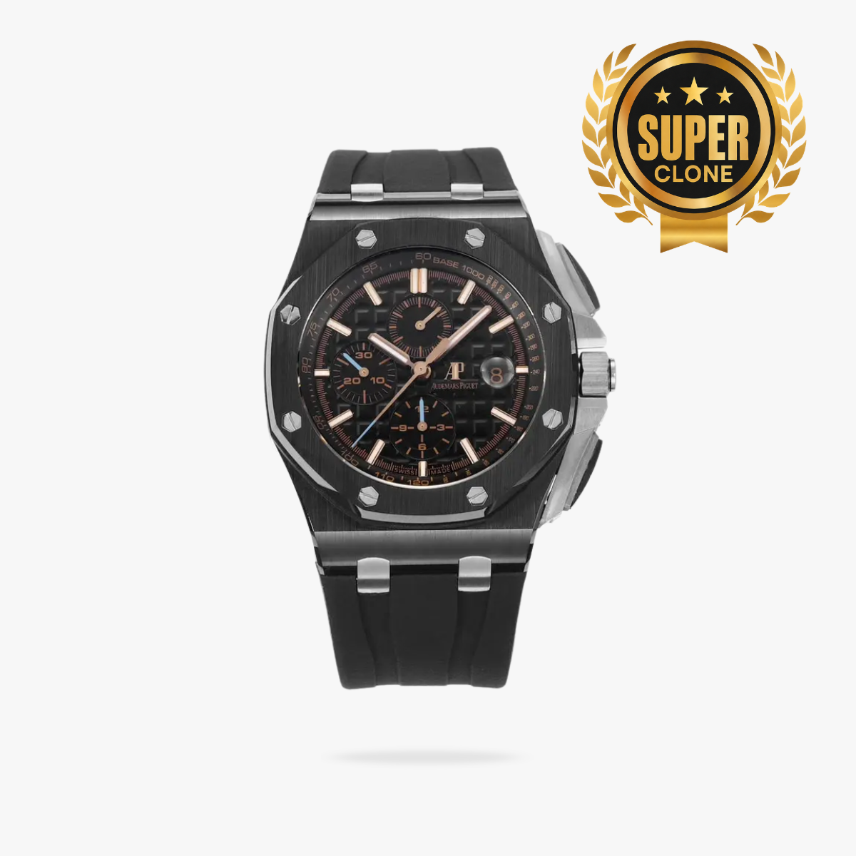 [Super Clone] Prestige Atelier Coastal Sport Chronograph 44mm Black Dial Black Ceramic 1869