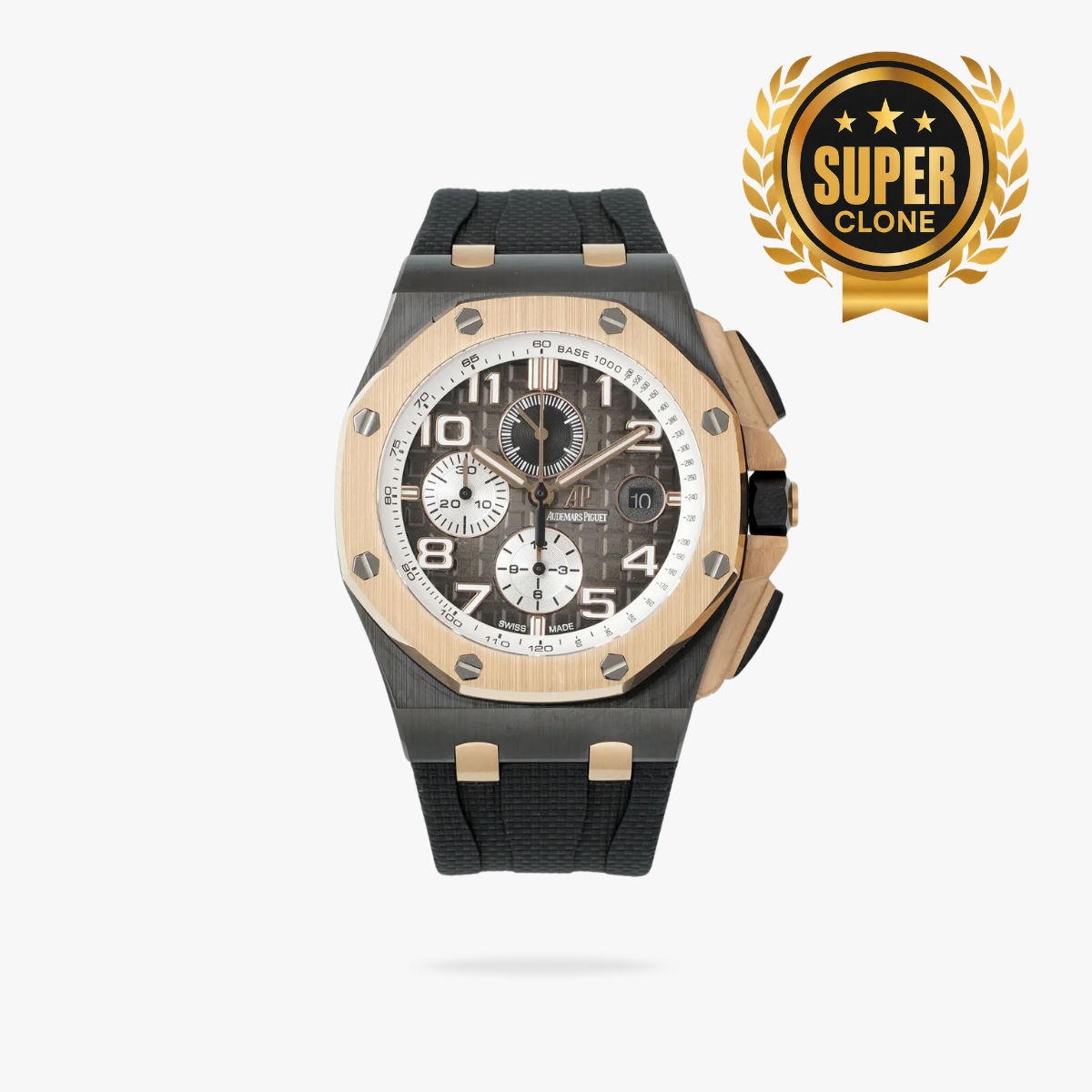 [Super Clone] Prestige Atelier Coastal Sport Chronograph 44mm Grey Dial Rose Gold Black Ceramic 7819
