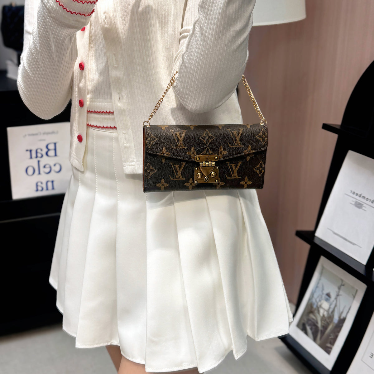 Luxury iPhone case with card holder and strap