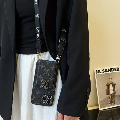 Lou Card Bag Chain Black iPhone Case