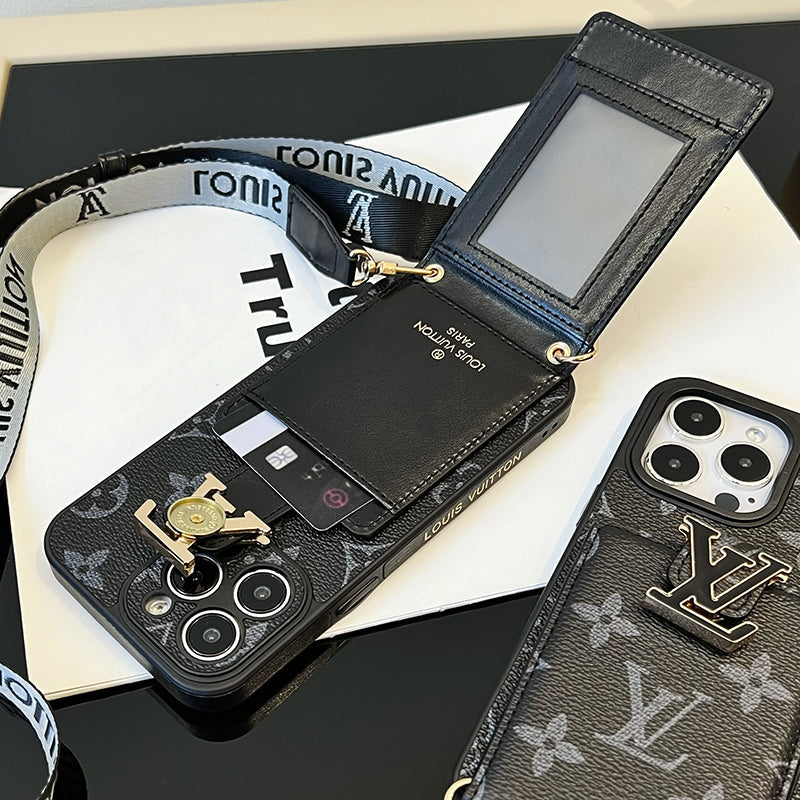 Lou Card Bag Chain Black iPhone Case
