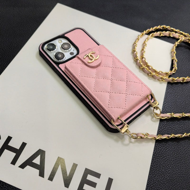C.C Crossbody Leather iPhone Case
