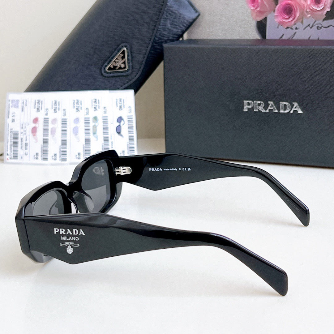 2024 Triangle logo rectangular cut anti-glare sunglasses