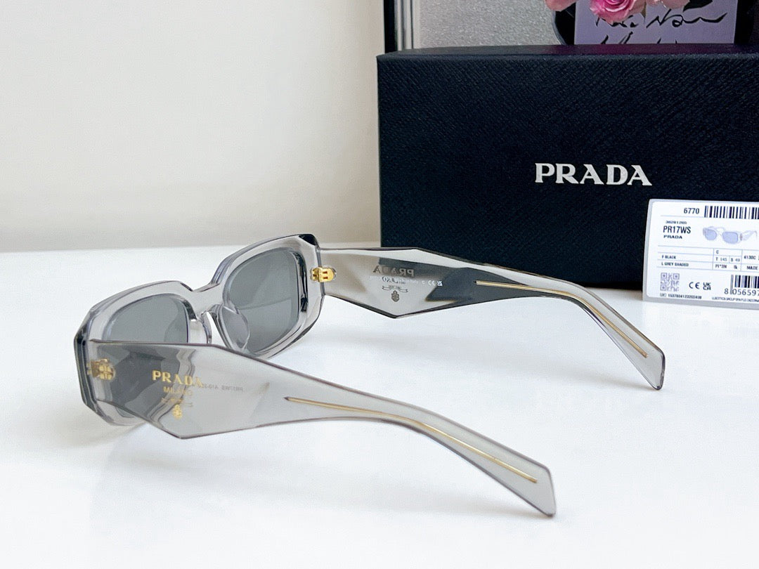 2024 Triangle logo rectangular cut anti-glare sunglasses