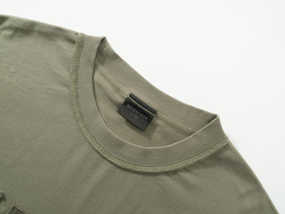 Embroidery wash t-shirt