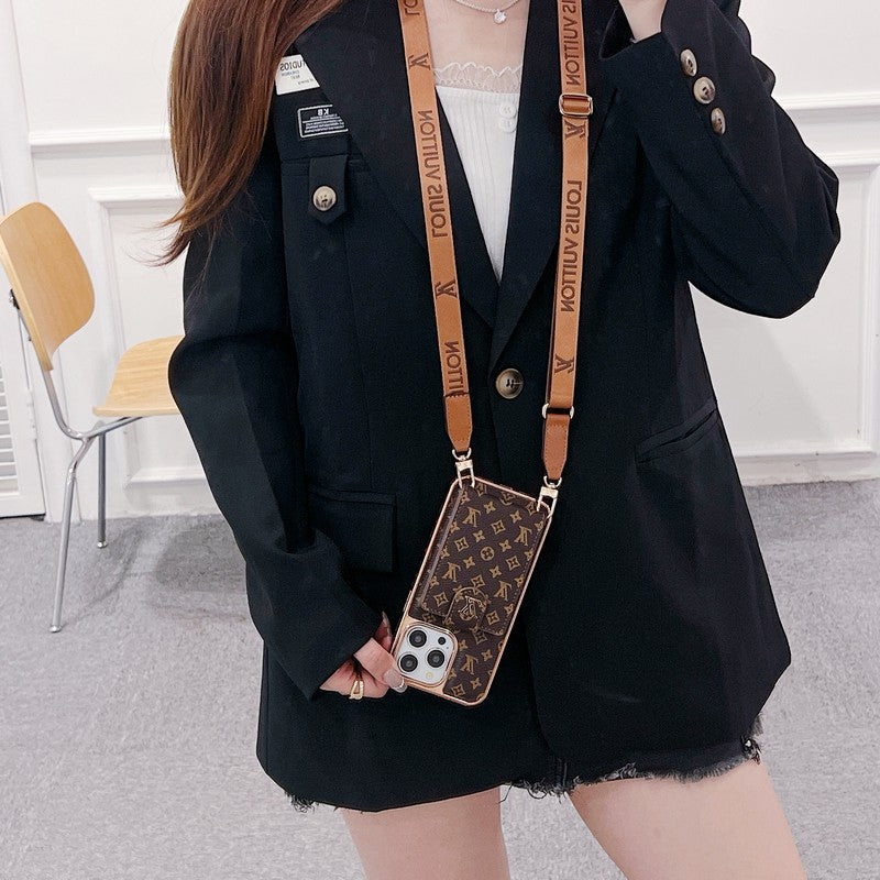 Lou Gold Cover Crossbody iPhone Case