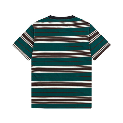 New contrasting striped embroidered T-shirt
