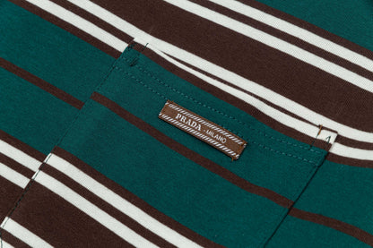 New contrasting striped embroidered T-shirt