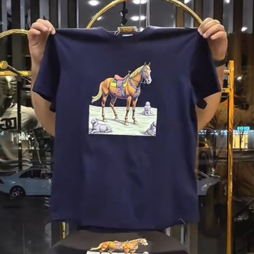 Horse Print Short Sleeve T-Shirt