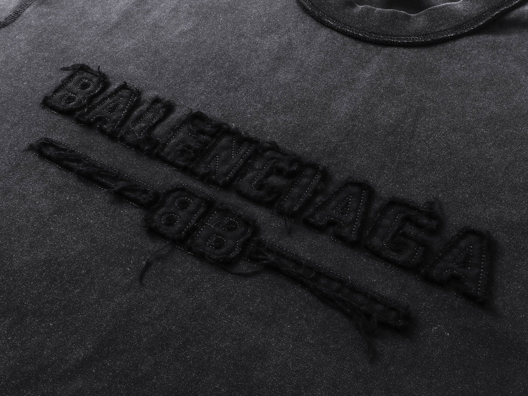Embroidery wash t-shirt