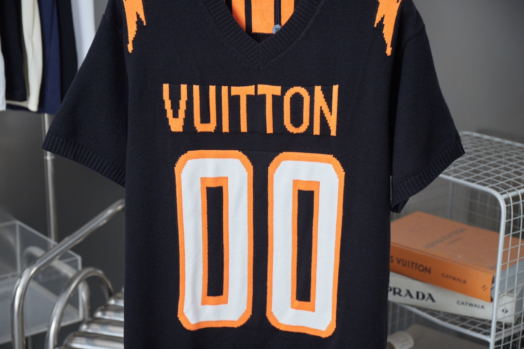 High quality embroidered knitted t-shirt