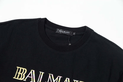 Colorful embroidered pure cotton t-shirt