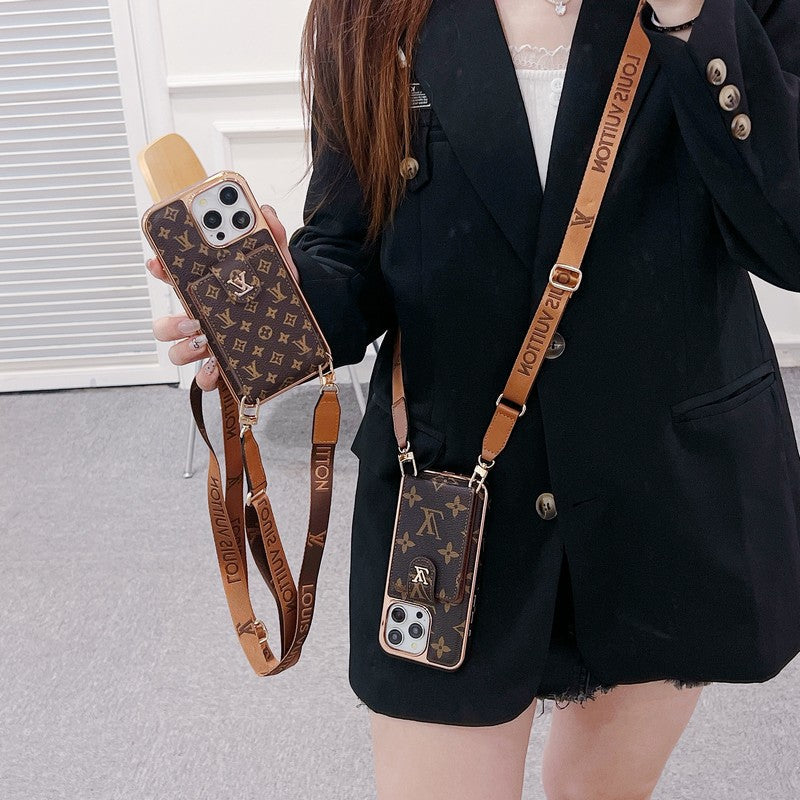 Lou Gold Cover Crossbody iPhone Case