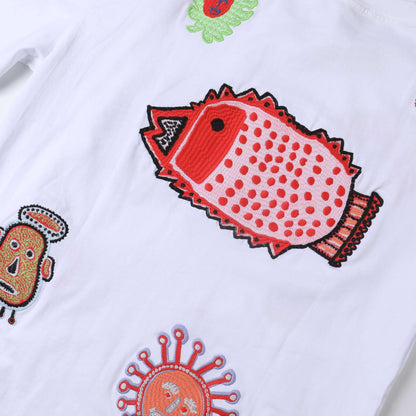 New full-embroidery t-shirt