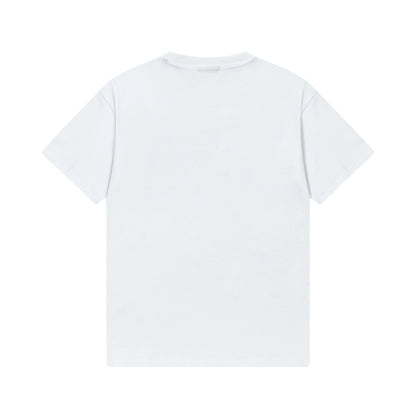 Colorful embroidered pure cotton t-shirt