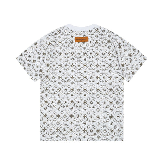Retro monogram print T-shirt