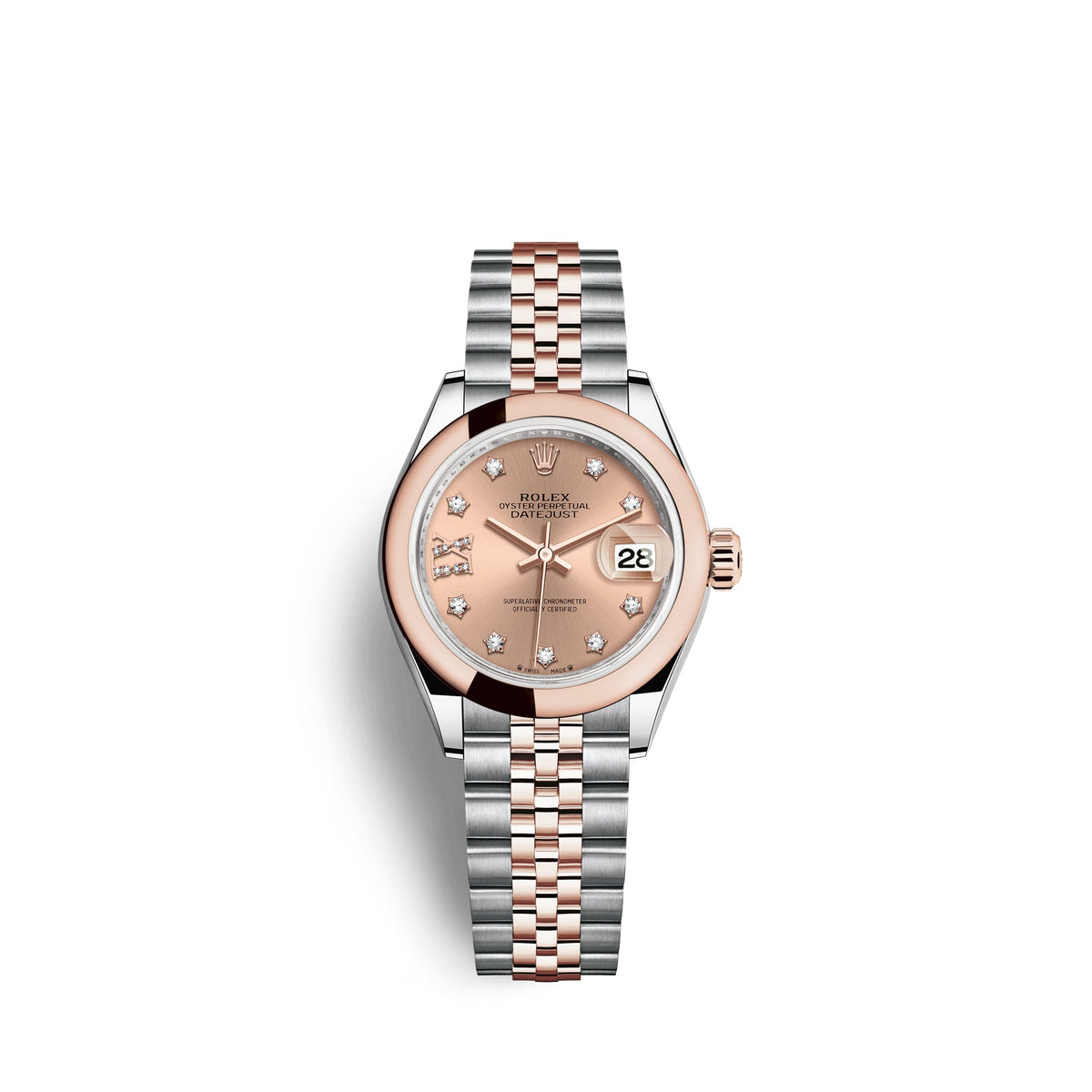 wrist watch Lady-Datejust 28, Oystersteel and 18k Everose Gold, Ref# 279161-0027 watch