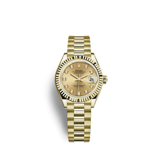 wrist watch Lady-Datejust 28, 18k Yellow Gold, Ref# 279178-0017 watch