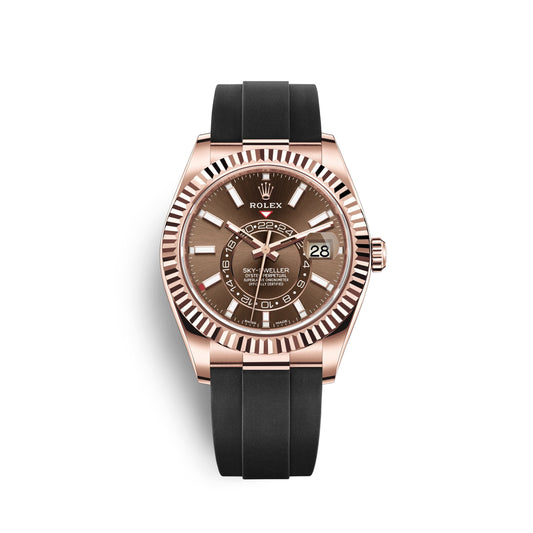 wrist watch Sky-Dweller 42mm, 18k Everose Gold, Oysterflex, Ref# 326235-0005 watch