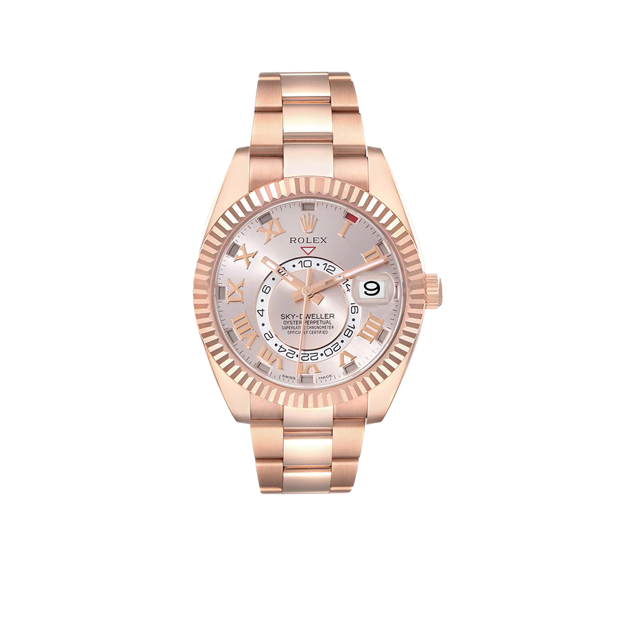 wrist watch Sky-Dweller 42mm Rose Gold Sundust Dial Mens Watch 326935 watch